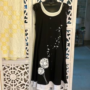 MissLook- super cute tee-shirt style dress.  Layered look with lace shoulder.